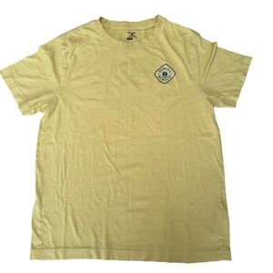 Hurley Mens Graphic T-Shirt Yellow Surf MCMXCIX Palm Tree Beach Tee Coastal M